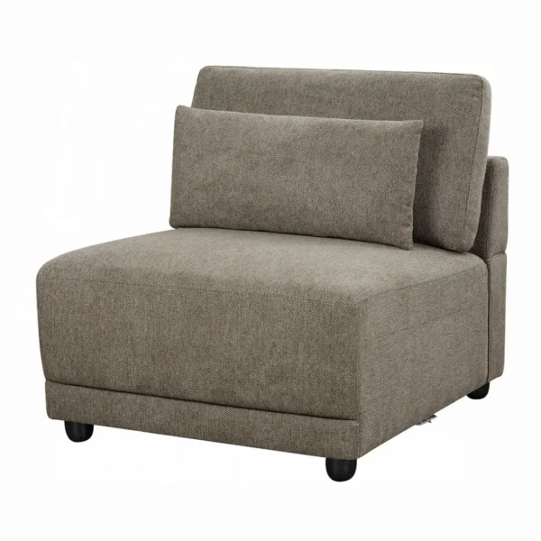 Rylie Brown Linen Armless Chair By ACME - Image 2