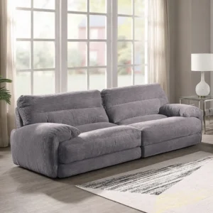 Cadenza Gray Corduroy Loveseat By ACME