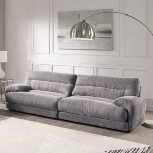 Cadenza Gray Corduroy Sofa By ACME
