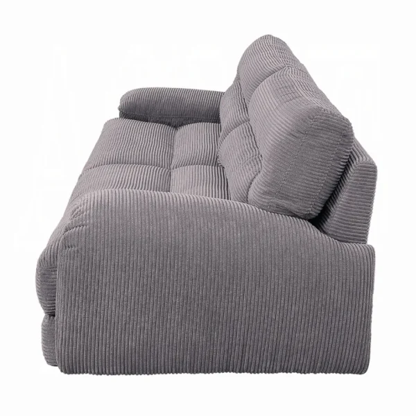 Cadenza Gray Corduroy Sofa By ACME - Image 5