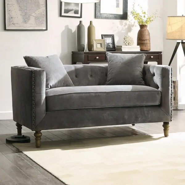 Sidonia 2 piece velvet sofa set By ACME - Image 2