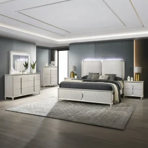 Laveda Pearl White Queen Bedroom Set By ACME