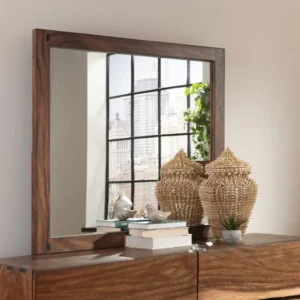 Winslow Smokey Walnut Dresser Mirror By Coaster Furniture