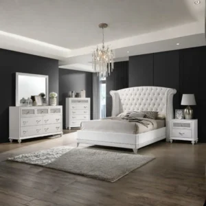 Barzini 5 Piece Bedroom Set White By Coaster Furniture