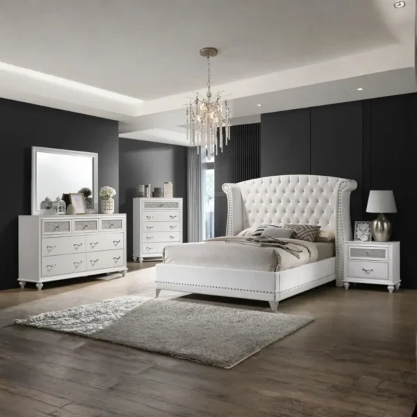 Barzini White Nightstand with Drawers By Coaster Furniture - Image 7
