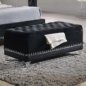 Barzini Black Storage Bench for Bedroom By Coaster Furniture