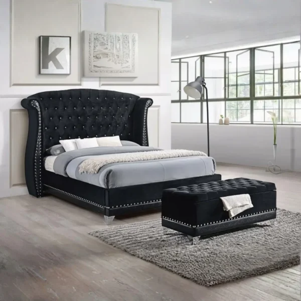 Barzini Black Storage Bench for Bedroom By Coaster Furniture - Image 8