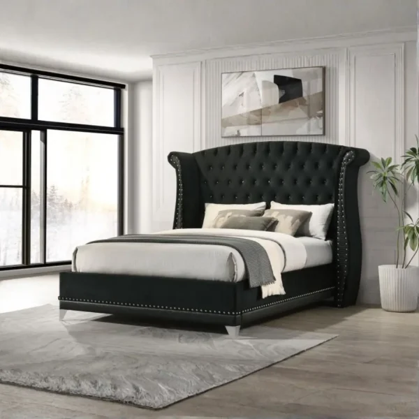 Barzini Tufted Wingback Bed By Coaster Furniture - Image 10