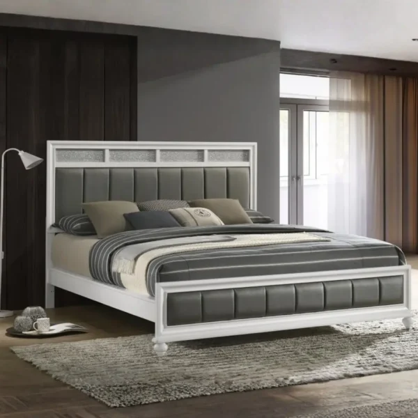 Barzini Bedroom Furniture Set White By Coaster Furniture - Image 2