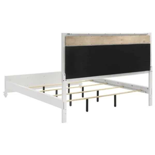 Barzini Tufted White Bed By Coaster Furniture - Image 6