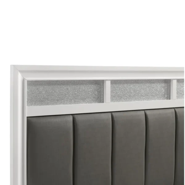Barzini Tufted White Bed By Coaster Furniture - Image 7