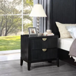 Brookmead Black Nightstand with Drawers By Coaster Furniture