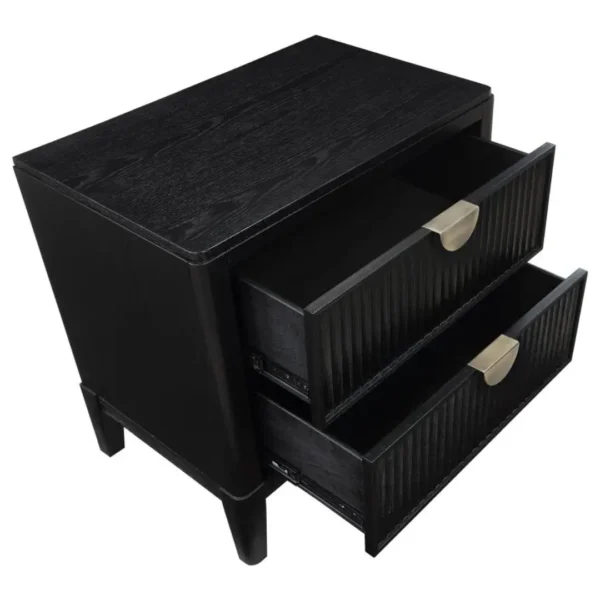 Brookmead Black Nightstand with Drawers By Coaster Furniture - Image 2