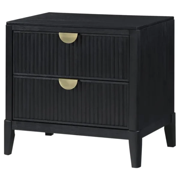 Brookmead Black Nightstand with Drawers By Coaster Furniture - Image 4