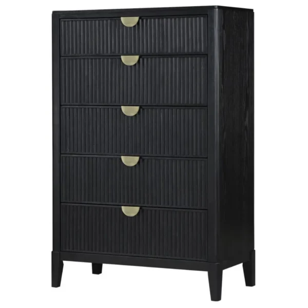 Brookmead 5 Drawer Black Chest By Coaster Furniture - Image 3