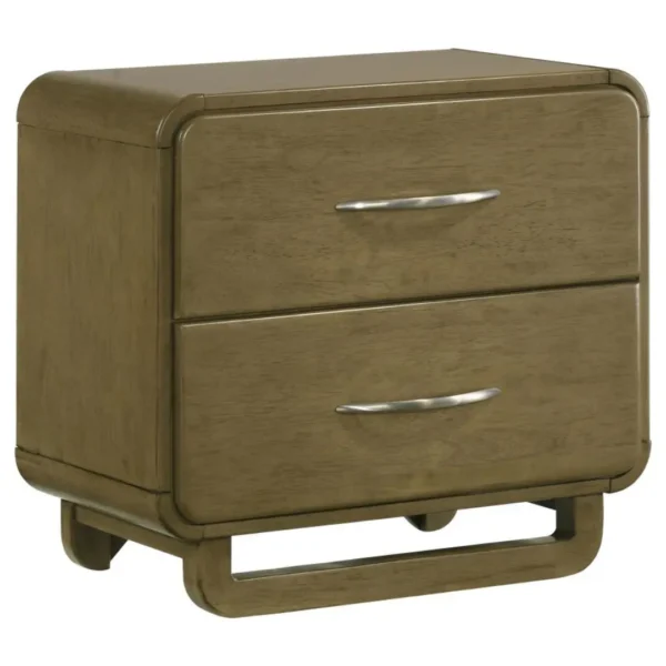 Amsbury 2 Drawer Nightstand Nutmeg By Coaster Furniture - Image 2
