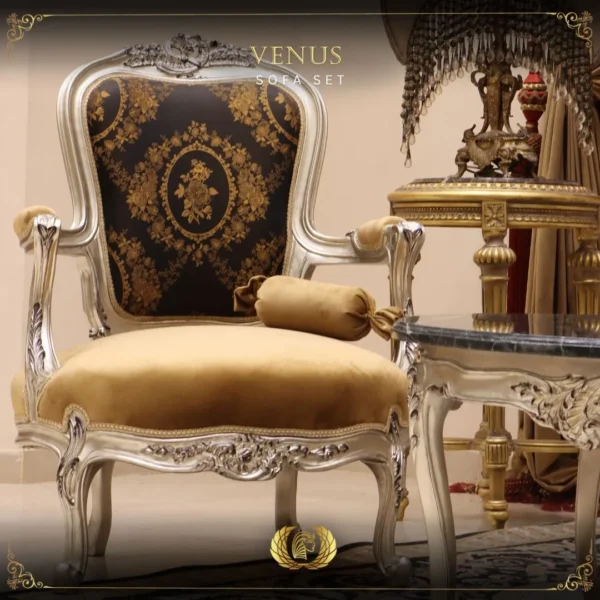 4Pcs Handmade Champaign Venus Sofa Set - Image 2