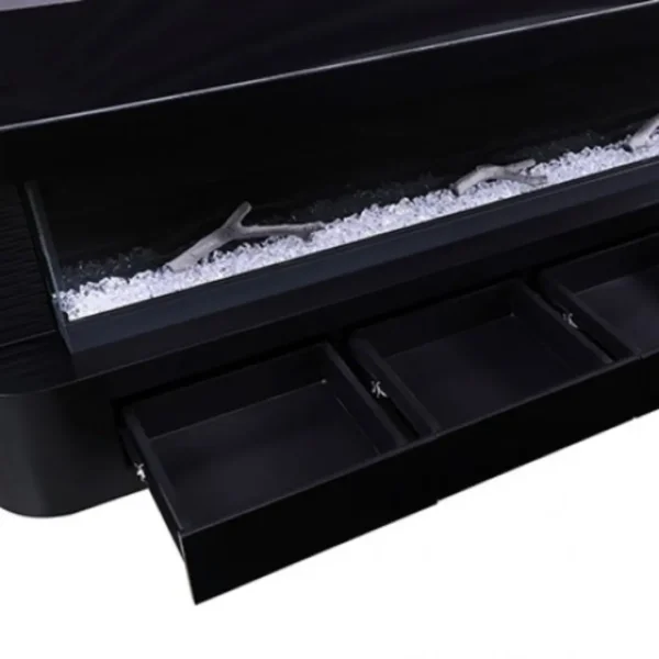 Luken Black Fireplace Console TV Stand by Furniture of America - Image 2
