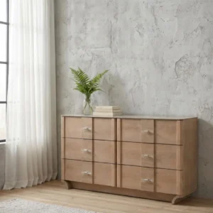 Leanne Sinter Stone Top Light Oak Dresser By Coaster Furniture