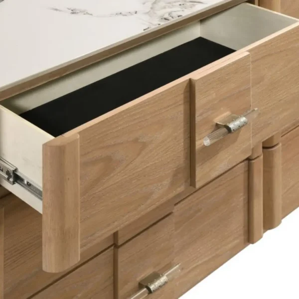 Leanne Sinter Stone Top Light Oak Dresser By Coaster Furniture - Image 7