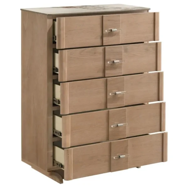 Leanne Light Oak Chest of Drawers By Coaster Furniture - Image 5