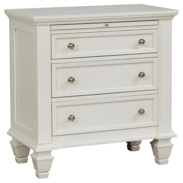 Sandy Beach Cream White Nightstand By Coaster Furniture - Image 3