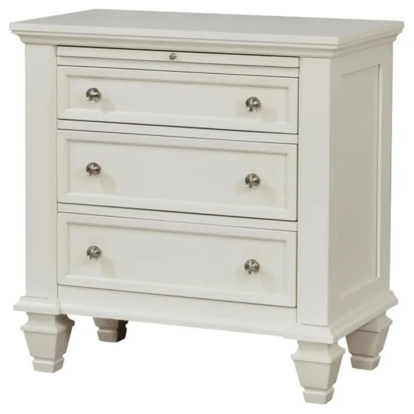 Sandy Beach Cream White Nightstand By Coaster Furniture - Image 4