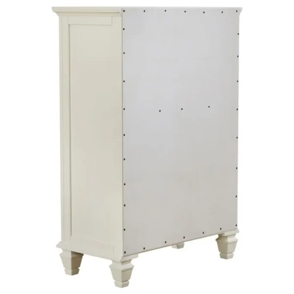 Sandy Beach Cream White Bedroom Chest By Coaster Furniture - Image 5