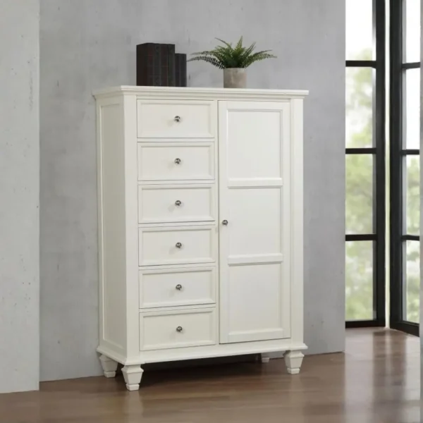 Sandy Beach Cream White Bedroom Chest By Coaster Furniture - Image 9