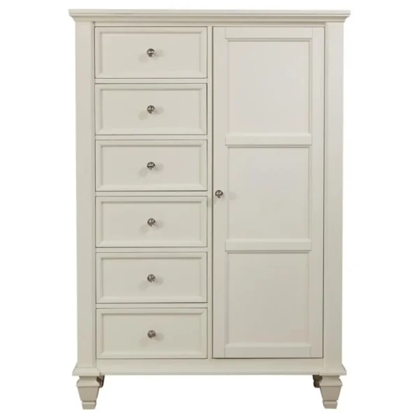 Sandy Beach Cream White Bedroom Chest By Coaster Furniture - Image 11