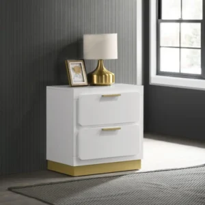 Caraway Contemporary 2 Drawer Nightstand By Coaster Furniture