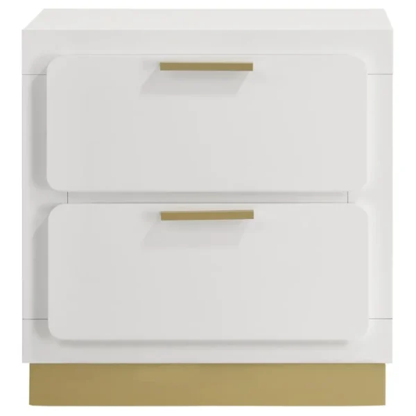 Caraway Contemporary 2 Drawer Nightstand By Coaster Furniture - Image 2