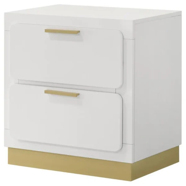 Caraway Contemporary 2 Drawer Nightstand By Coaster Furniture - Image 3