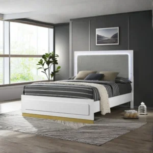 Caraway Wood LED Panel Bed By Coaster Furniture