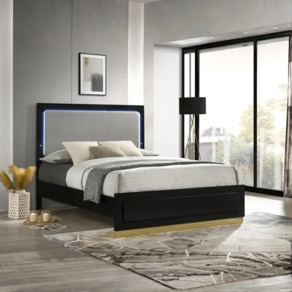 Caraway Wood LED Panel Bed By Coaster Furniture - Image 7