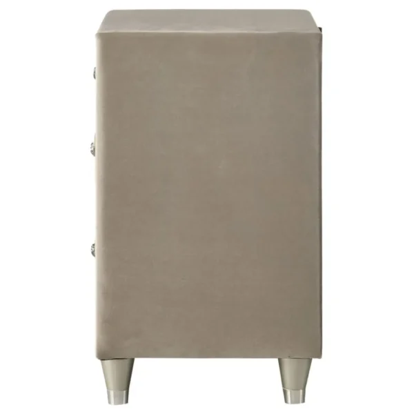 Antonella Upholstered 3 Drawer Nightstand By Coaster Furniture - Image 4