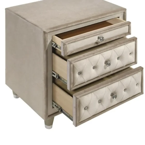 Antonella Upholstered 3 Drawer Nightstand By Coaster Furniture - Image 7