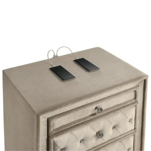 Antonella Upholstered 3 Drawer Nightstand By Coaster Furniture - Image 8