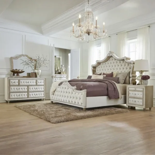 Antonella Upholstered Dresser Mirror Camel By Coaster Furniture - Image 4