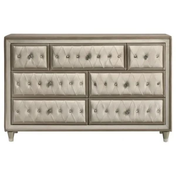 Antonella Ivory and Camel 7 Drawer Dresser By Coaster Furniture - Image 2