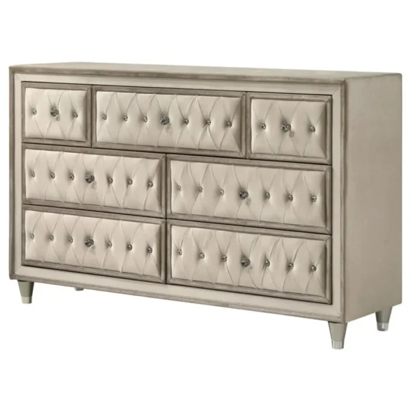 Antonella Ivory and Camel 7 Drawer Dresser By Coaster Furniture - Image 3