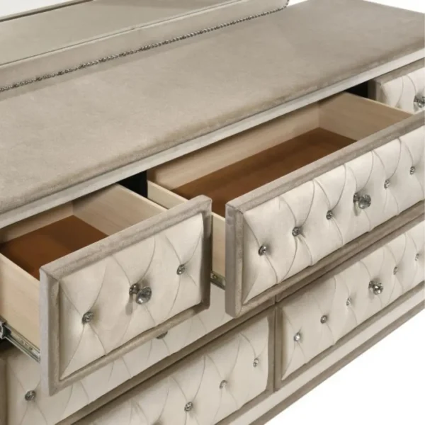 Antonella Ivory and Camel 7 Drawer Dresser By Coaster Furniture - Image 7