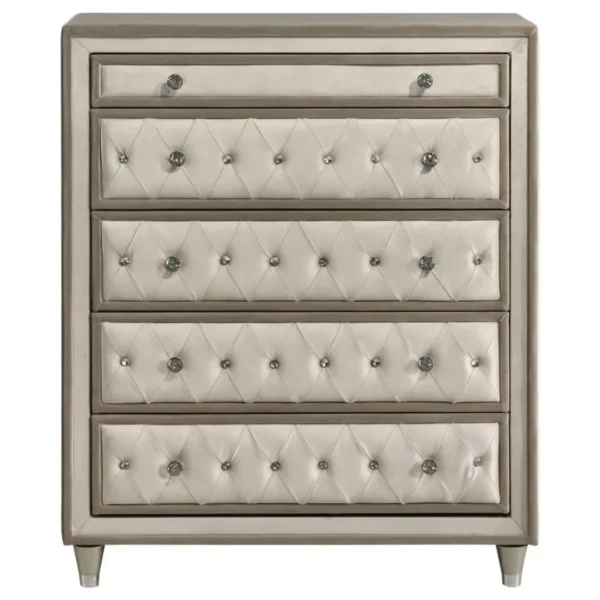 Antonella Ivory and Camel Chest By Coaster Furniture - Image 3