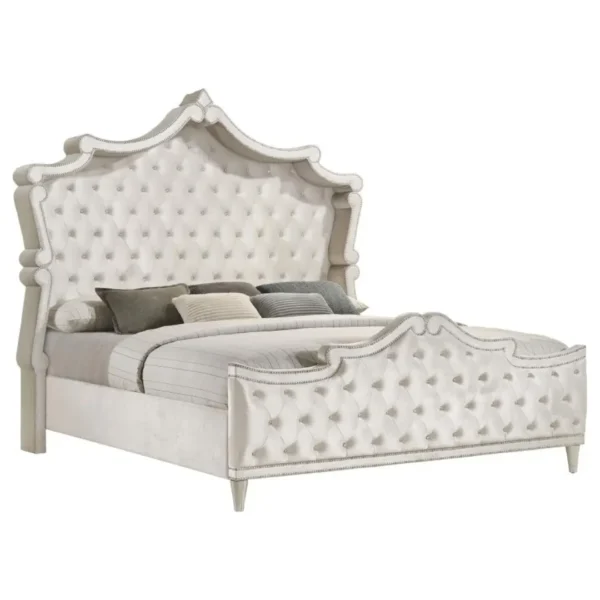 Antonella Velvet Upholstered Bed By Coaster Furniture - Image 2