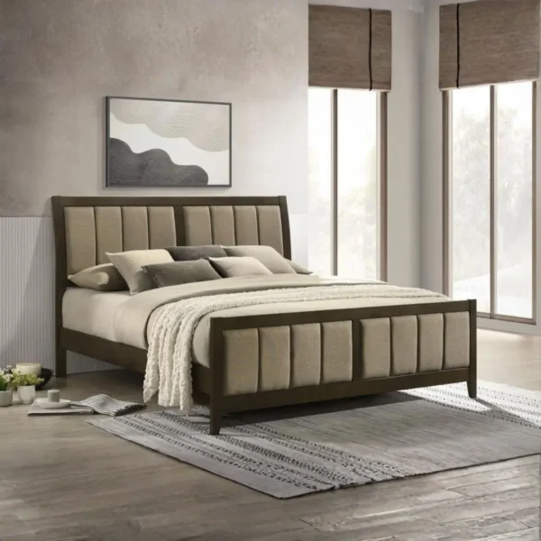Wilkes 5 Piece Bedroom Set with Upholstered Bed By Coaster Furniture - Image 2