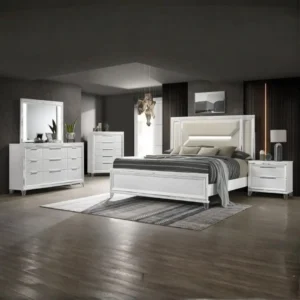 Marmore 5 Piece White Bedroom Set By Coaster Furniture