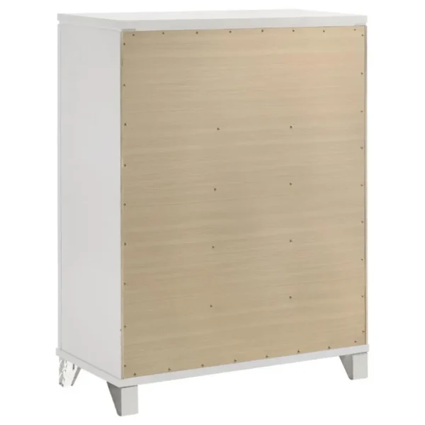 Marmore 5 Drawer White Chest By Coaster Furniture - Image 5