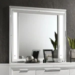Marmore LED Dresser Mirror White By Coaster Furniture