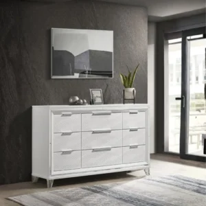 Marmore 9 Drawer Dresser White By Coaster Furniture