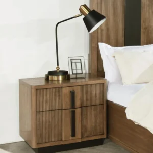 Terrace Ash Brown Nightstand with Charger By Coaster Furniture